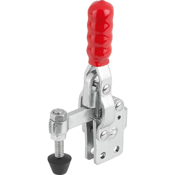 Kipp Toggle Clamp, Vertical Foot, Mini, F1=800, Fixed Clamp Spindle M06X44, Steel Zinc Plated K1244.00800 - main